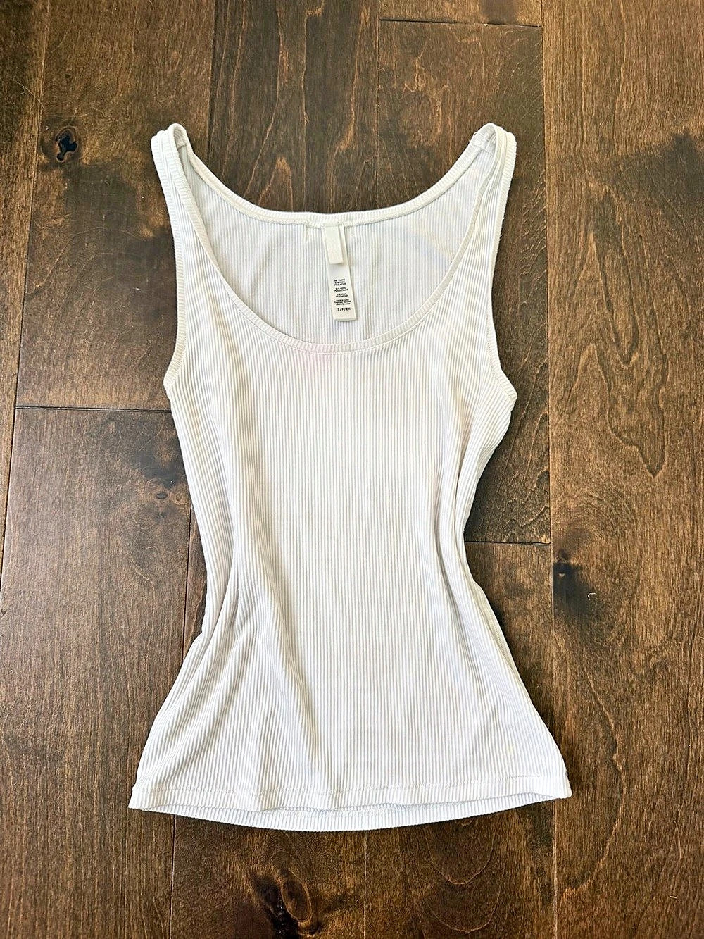 SKIMS Soft Lounge Tank Ribbed White Small